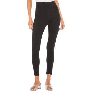 Free People We the Free Feel Alright Pull On Skinny Jeans Seamed Black Size 30